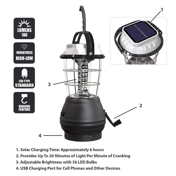 Rechargeable Lantern for Camping, Black