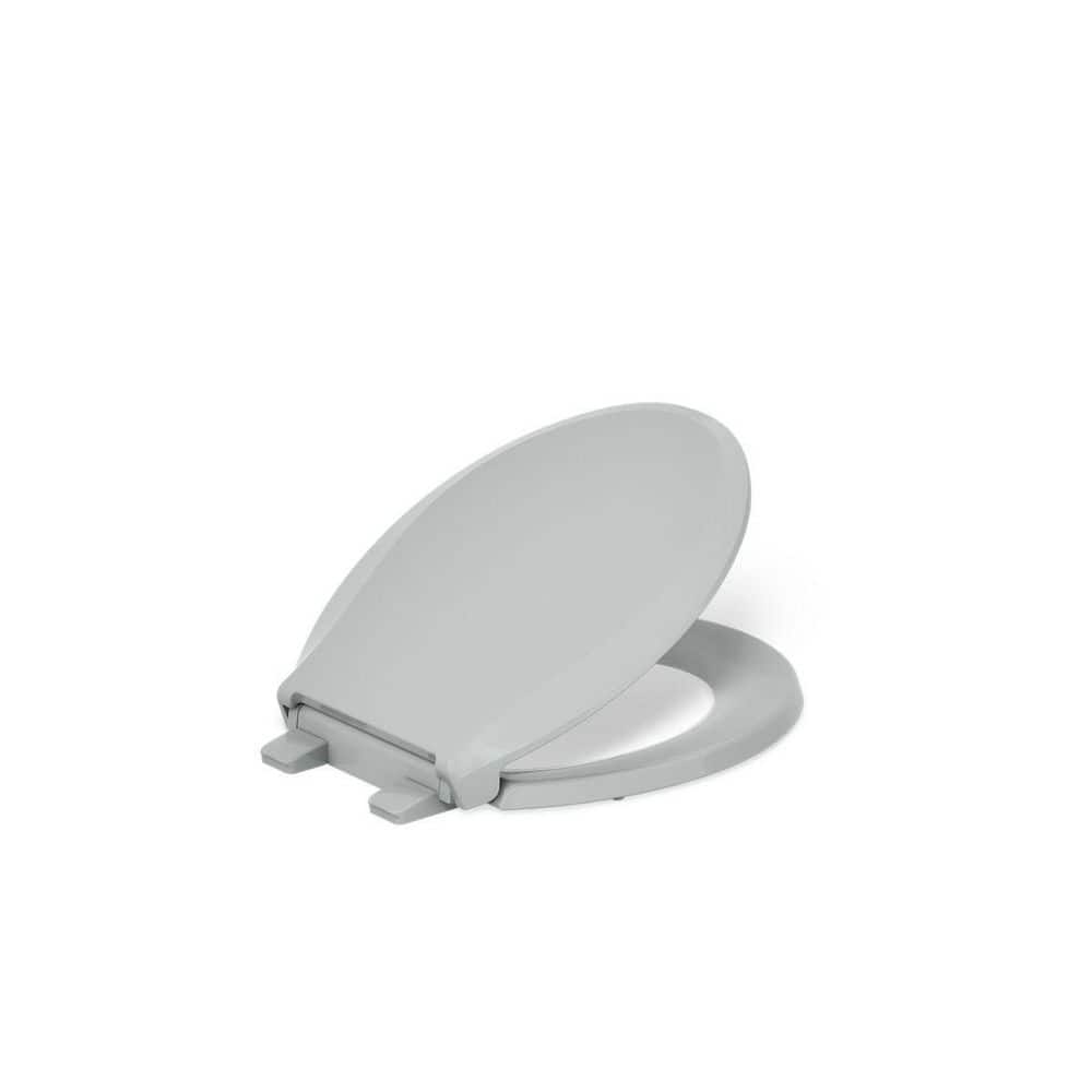 kohler k-4639-rl cachet readylatch round-front quiet-close toilet seat - grey