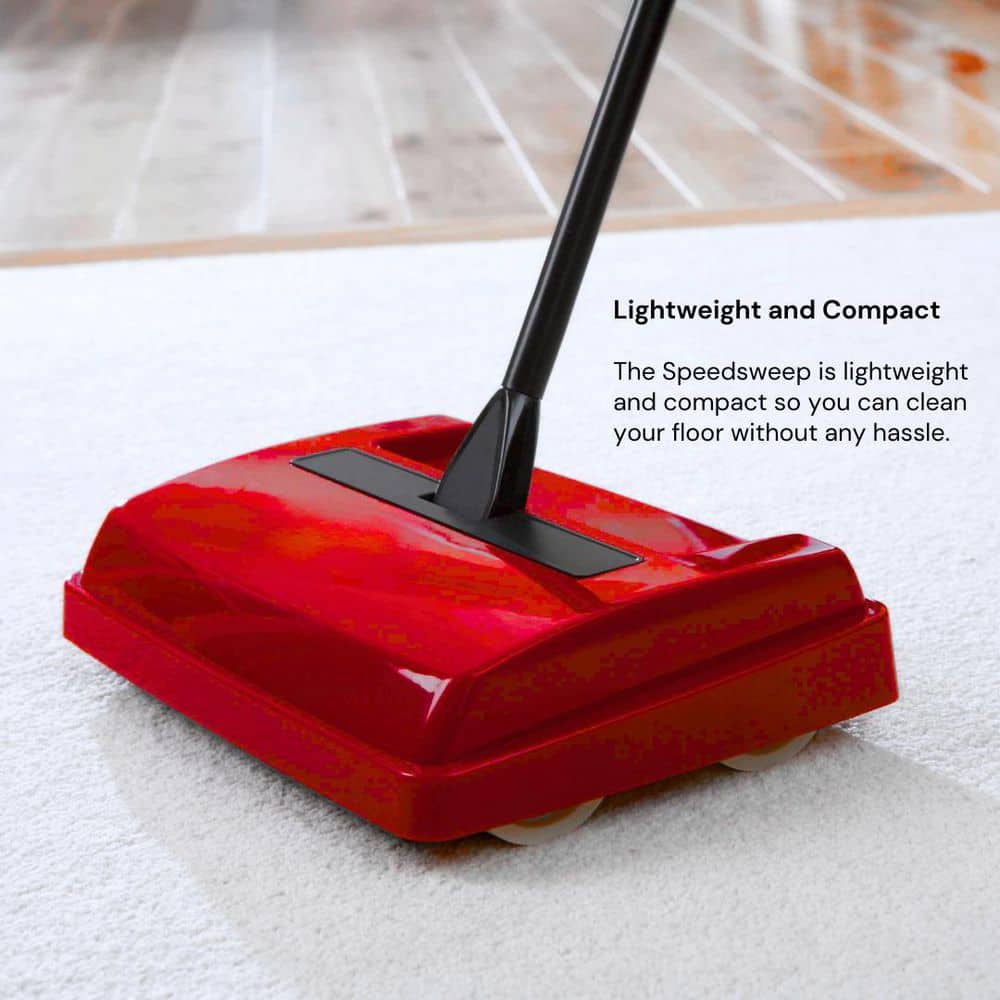 Speedsweep Red Compact Manual Carpet Sweeper