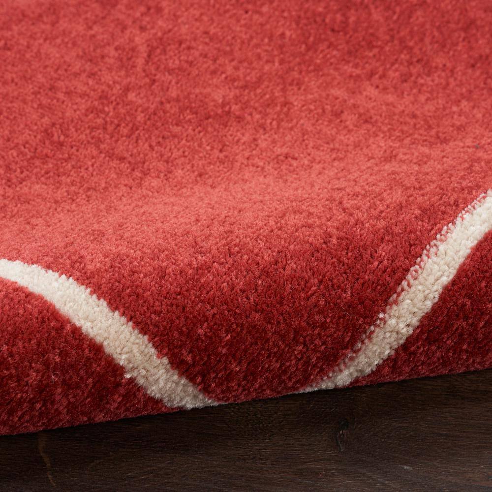 Brick and Ivory Reversible Synthetic Indoor/Outdoor Area Rug 5' x 7'
