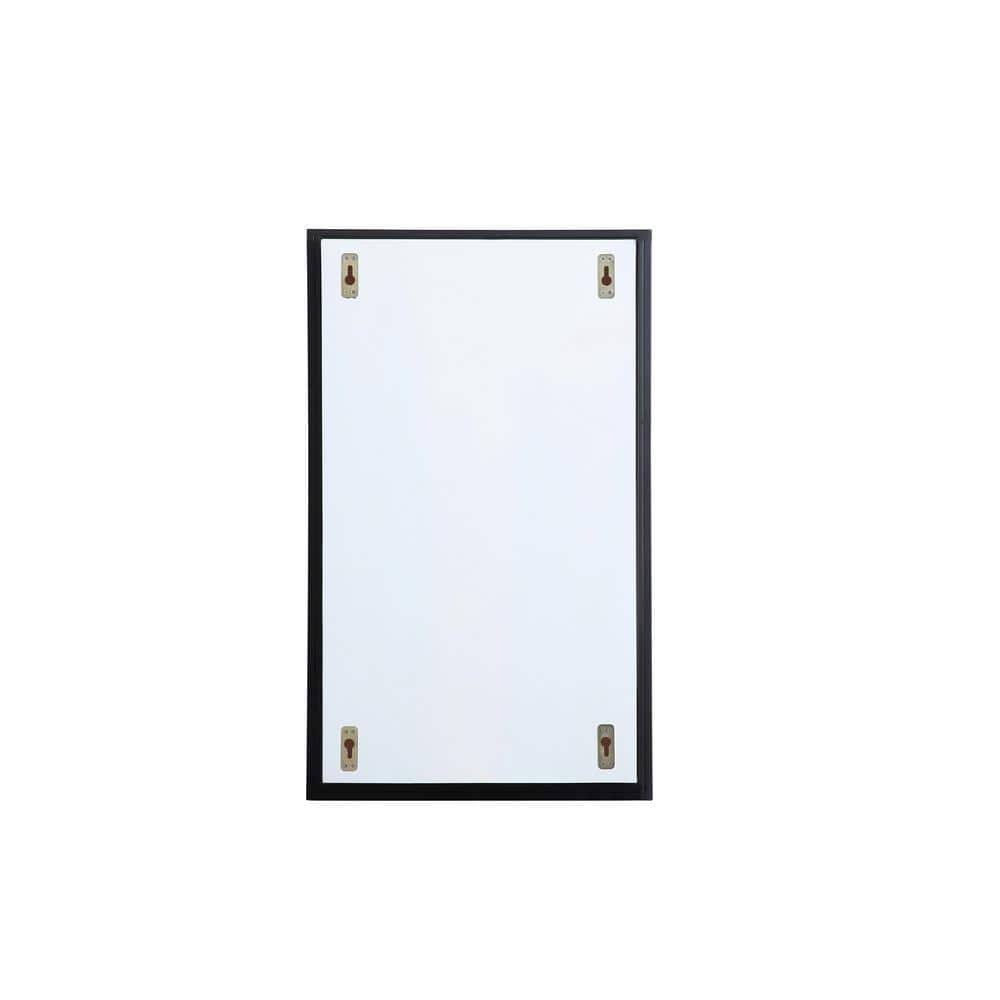 Wyn Black Minimalist Medicine Cabinet with Chrome Steel Hardware