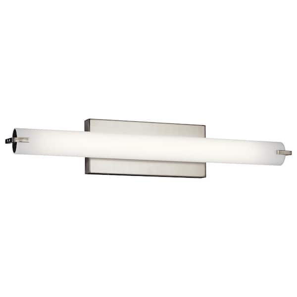 Independence 25.5 in. Brushed Nickel Integrated LED Transitional Bathroom Vanity Light Bar