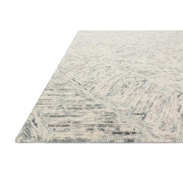 Ziva Sky 2 ft. 6 in. x 7 ft. 6 in. Contemporary Wool Pile Runner Rug