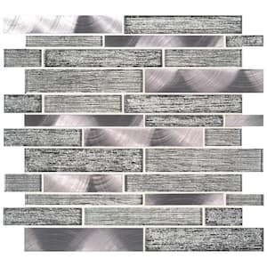 Volcanic Luxe Interlocking 11.63 in. x 12.81 in. Textured Multi-Surface Floor and Wall Tile (0.95 sq. ft./Each)
