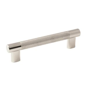 Esquire 5-1/16 in. (128mm) Modern Polished Nickel/Stainless Steel Bar Cabinet Pull