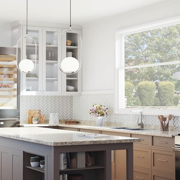 10ft. LH Miter Laminate Countertop in Textured Typhoon Ice with Full Wrap Ogee Edge