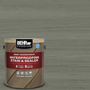1 gal. #ST-137 Drift Gray Semi-Transparent Waterproofing Exterior Wood Stain and Sealer