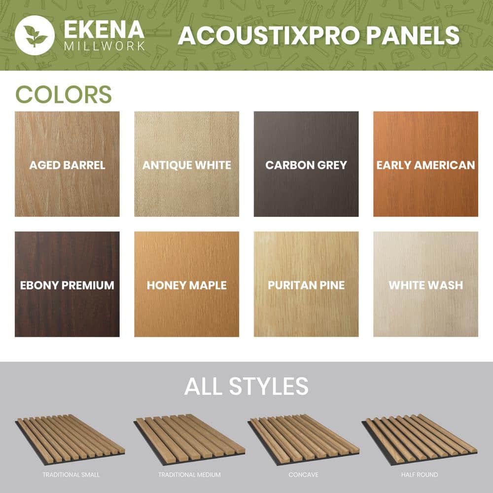 Aged Barrel Medium Slat Wall Panel with Noise Cancelling MDF Veneer