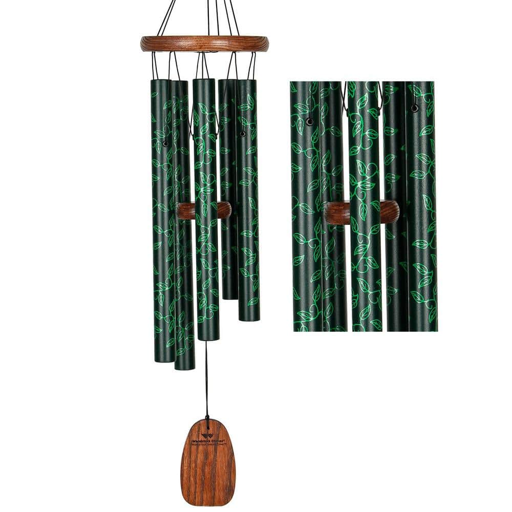 WOODSTOCK CHIMES Signature Woodstock Garden Chime, 24 in. Ivy Green Wind Chime GCI The Home Depot