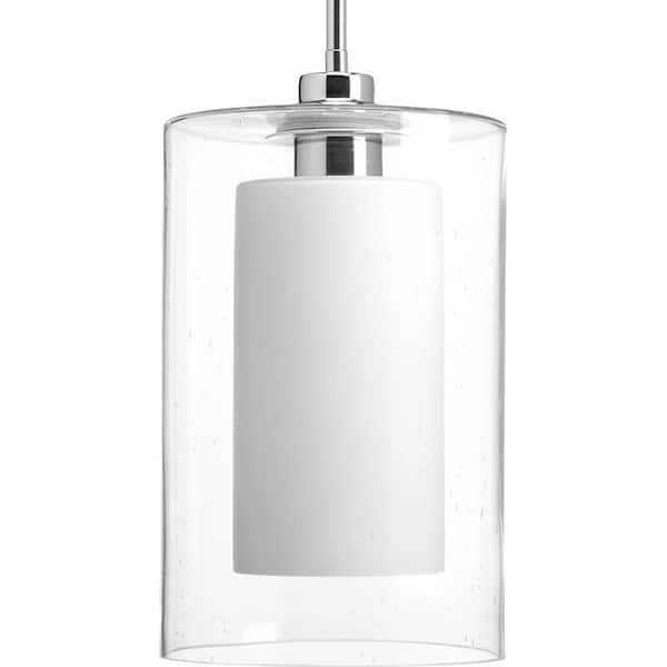 Progress Lighting Double Glass Collection 1-light Polished Chrome Pendant