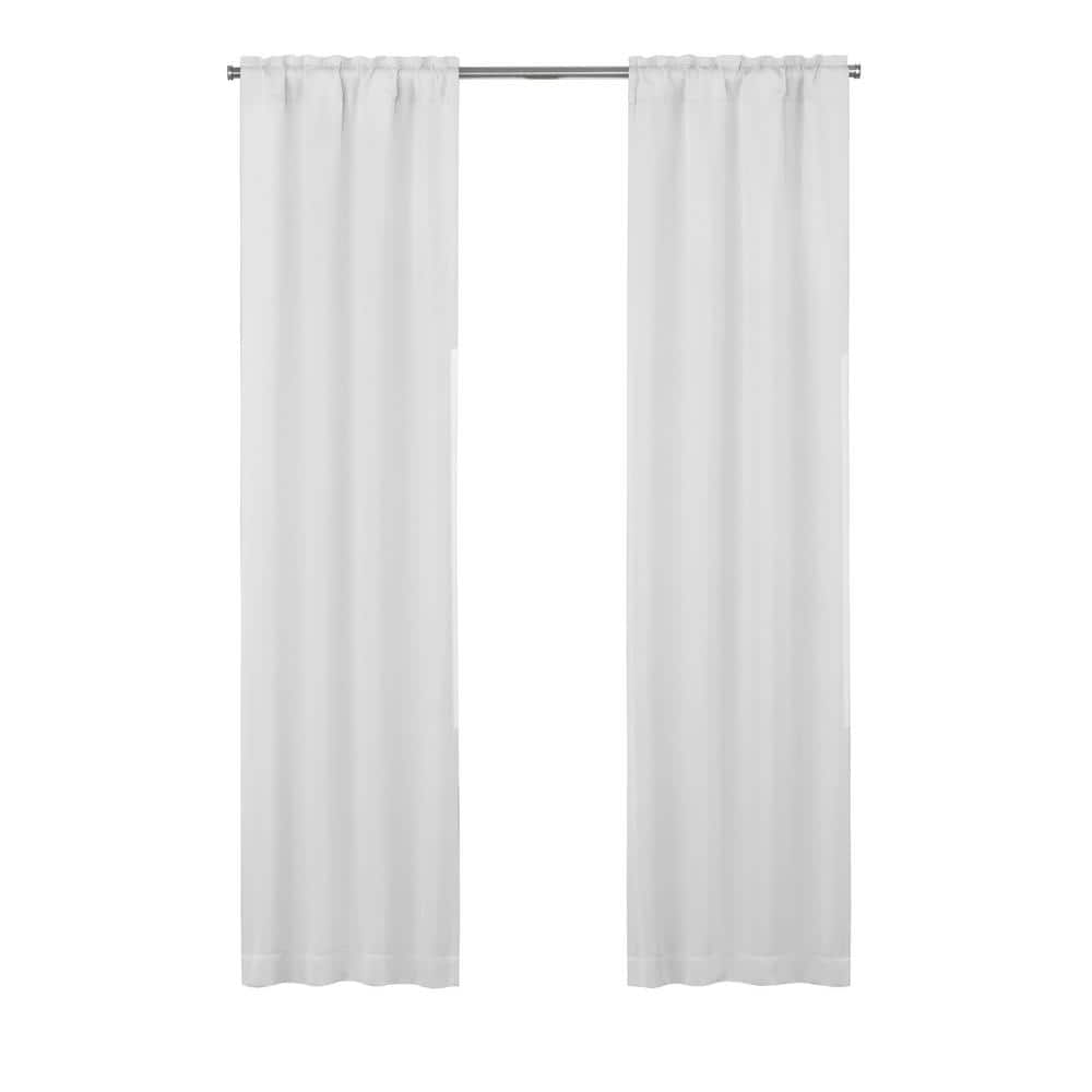 White Polyester Blackout Thermal Curtain Liner Pair, 54" x 92"