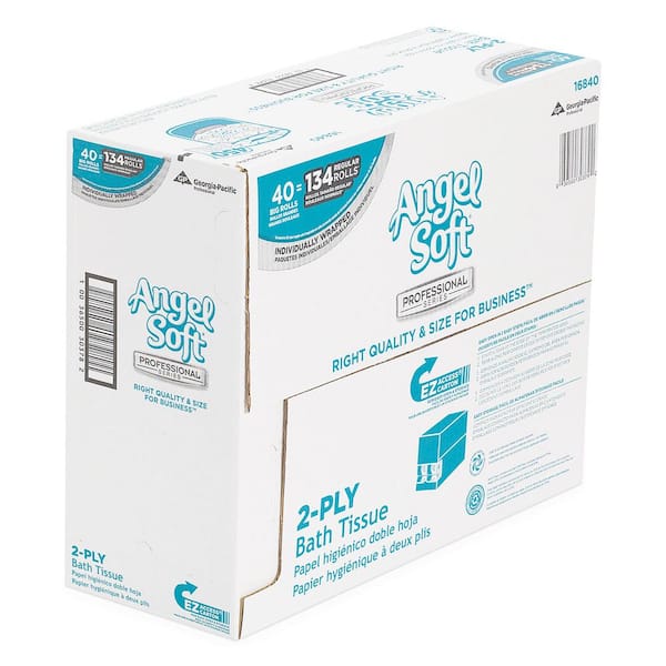 Angel Soft ps Premium Bathroom Tissue, Septic Safe, 2-Ply, White, 450 Sheets/Roll, 40 Rolls/Carton