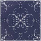 Retro Navy Pearl 12 in. x 12 in. Self-Adhesive Vinyl Floor Tile (20 Tiles/20 sq. ft.)
