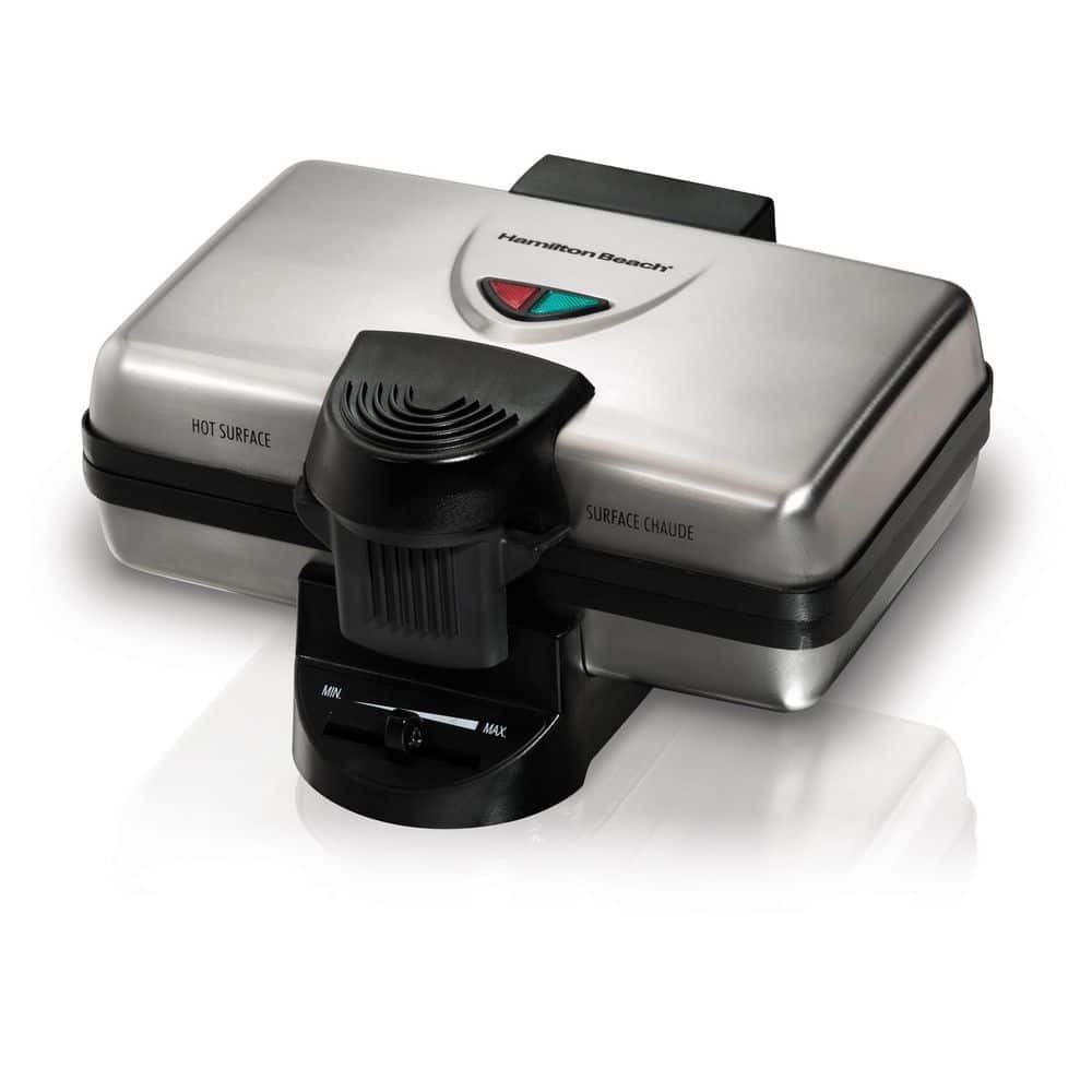 Hamilton Beach 650 W Single Waffle Stainless Steel Belgian Waffle Maker ...