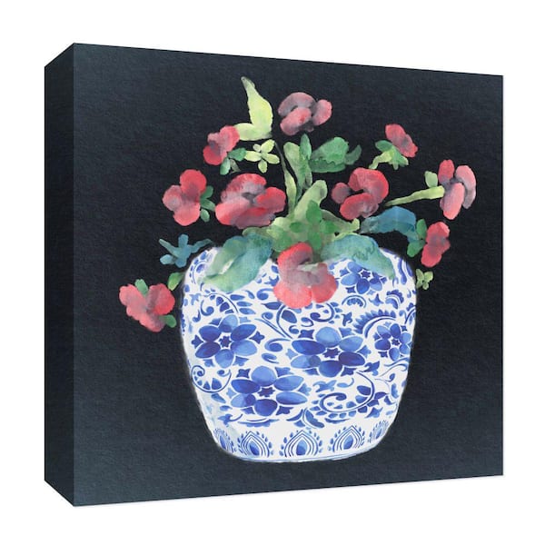 PTM Images Vintage Flower'' Canvas Abstract Wall Art 15 in. x 15 in.