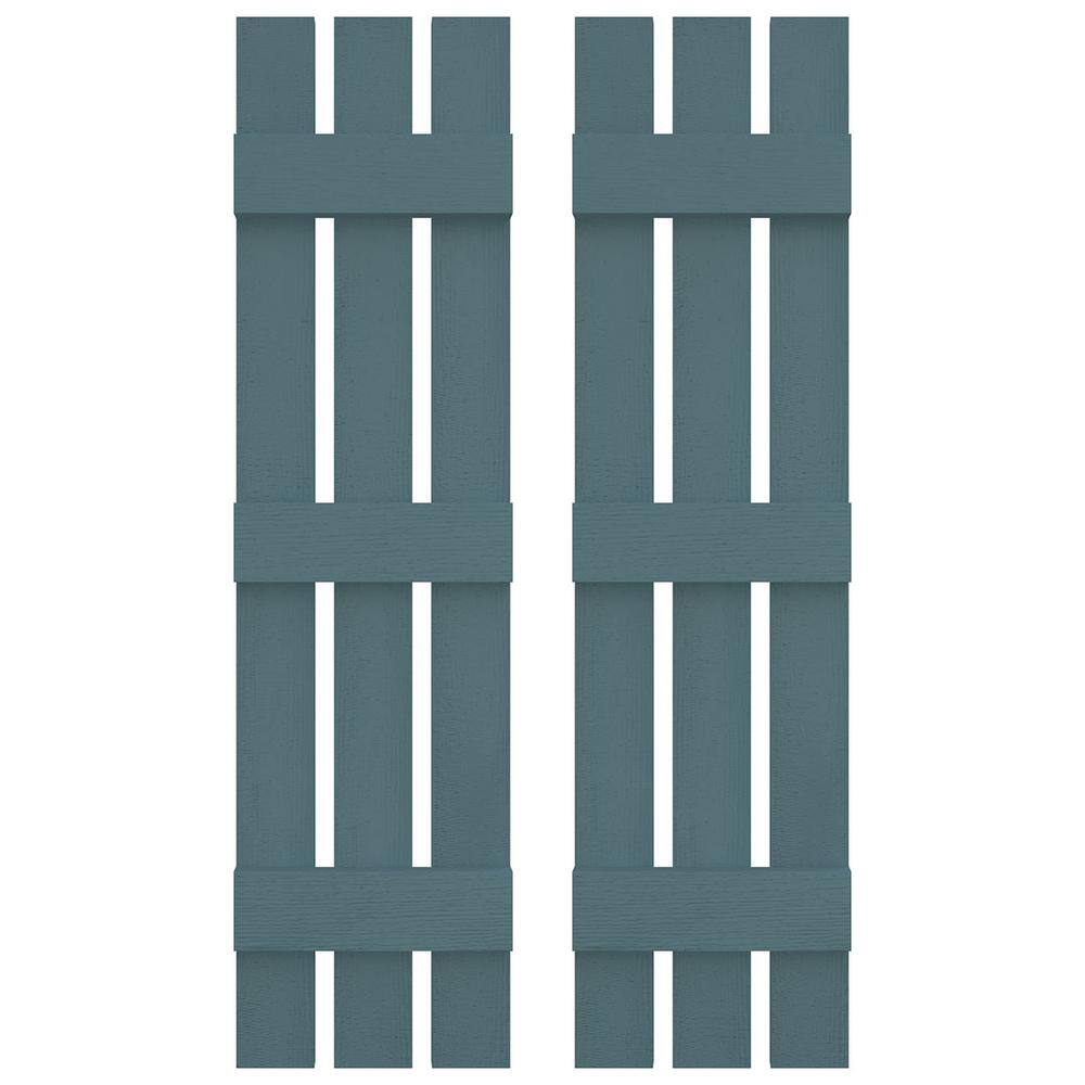 12 in. W x 67 in. H Vinyl Exterior Spaced Board and Batten Shutters Pair in Wedgewood Blue price history on PriceWatchPro