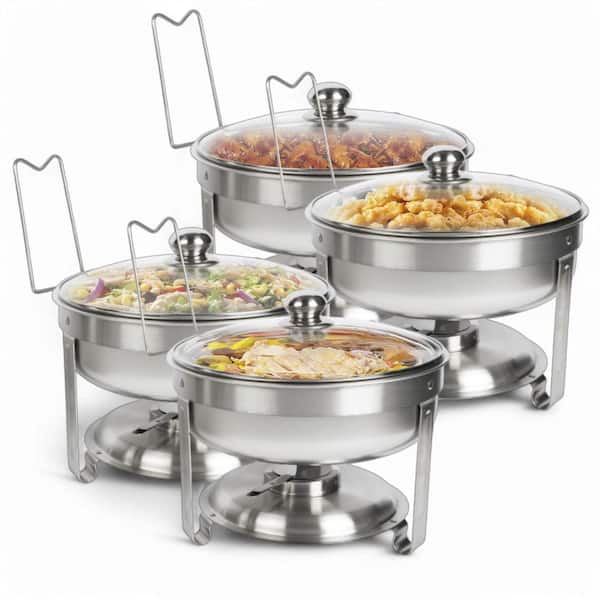 ALPHA Living 4 qt. Stainless Steel Chafing Dish Complete Set of 4