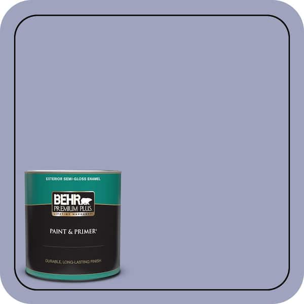 BEHR PREMIUM PLUS 1 qt. #620D-4 Veranda Iris Semi-Gloss Enamel Exterior Paint & Primer