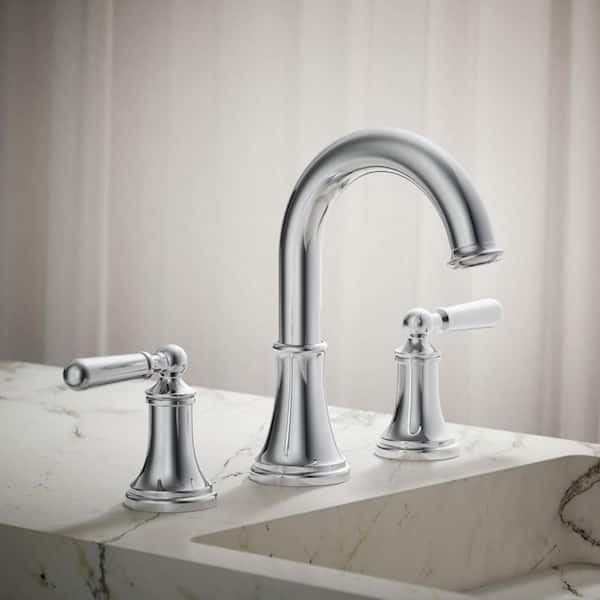 Capilano 8 in. Widespread 2-Handle Bathroom Faucet in Polished Chrome