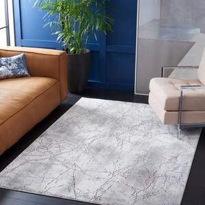 Craft Gray/Blue 5 ft. x 8 ft. Distressed Marble Area Rug