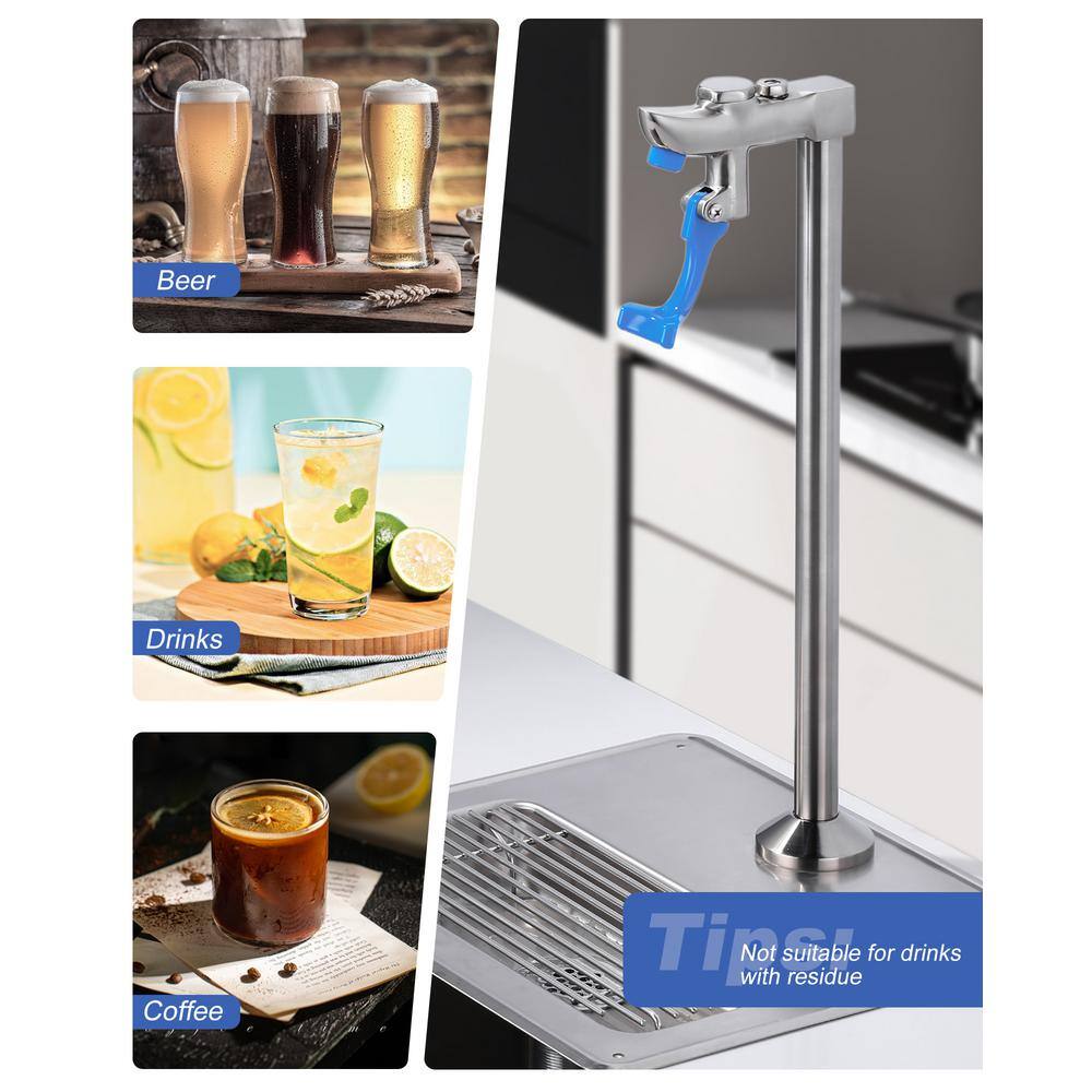 14-Inch Brushed Nickel High-Arc Commercial Glass Filler Faucet