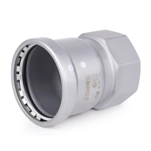 T TITANPRESS 3 in. Carbon Steel Press x FPT Female Adapter XL FKM Mechanical