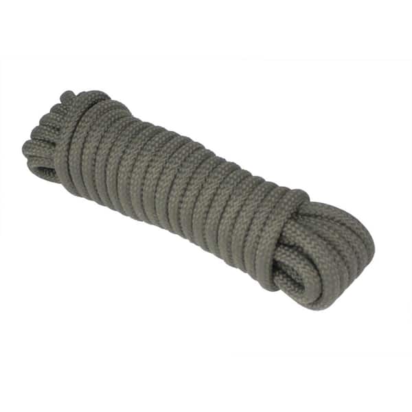 Extreme Max 16-Strand Diamond Braid Utility Rope - 1/2 in. x 50 ft., OD Green