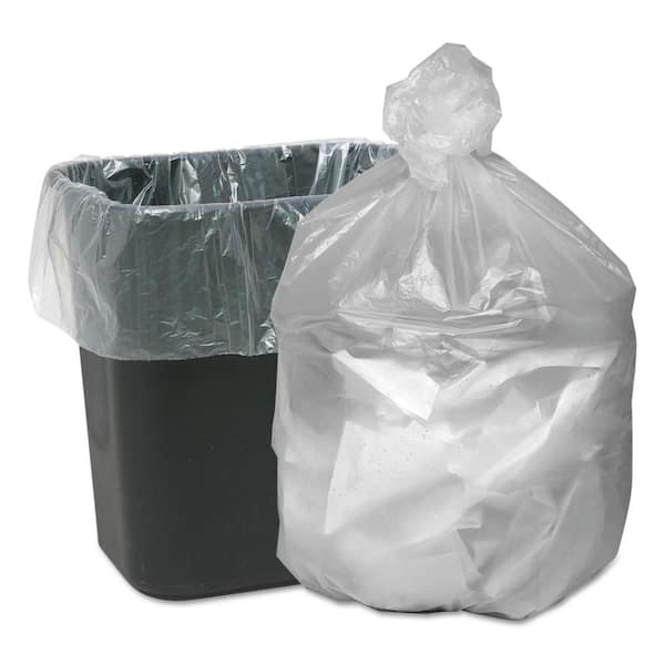 C&S Event Supply Co. Clear 7-10 Gallon Trash Bags - Un-Scented & Disposable Garbage Bags - Leak Proof & 6 Micron Thickness Plastic Bags - Trash Cans