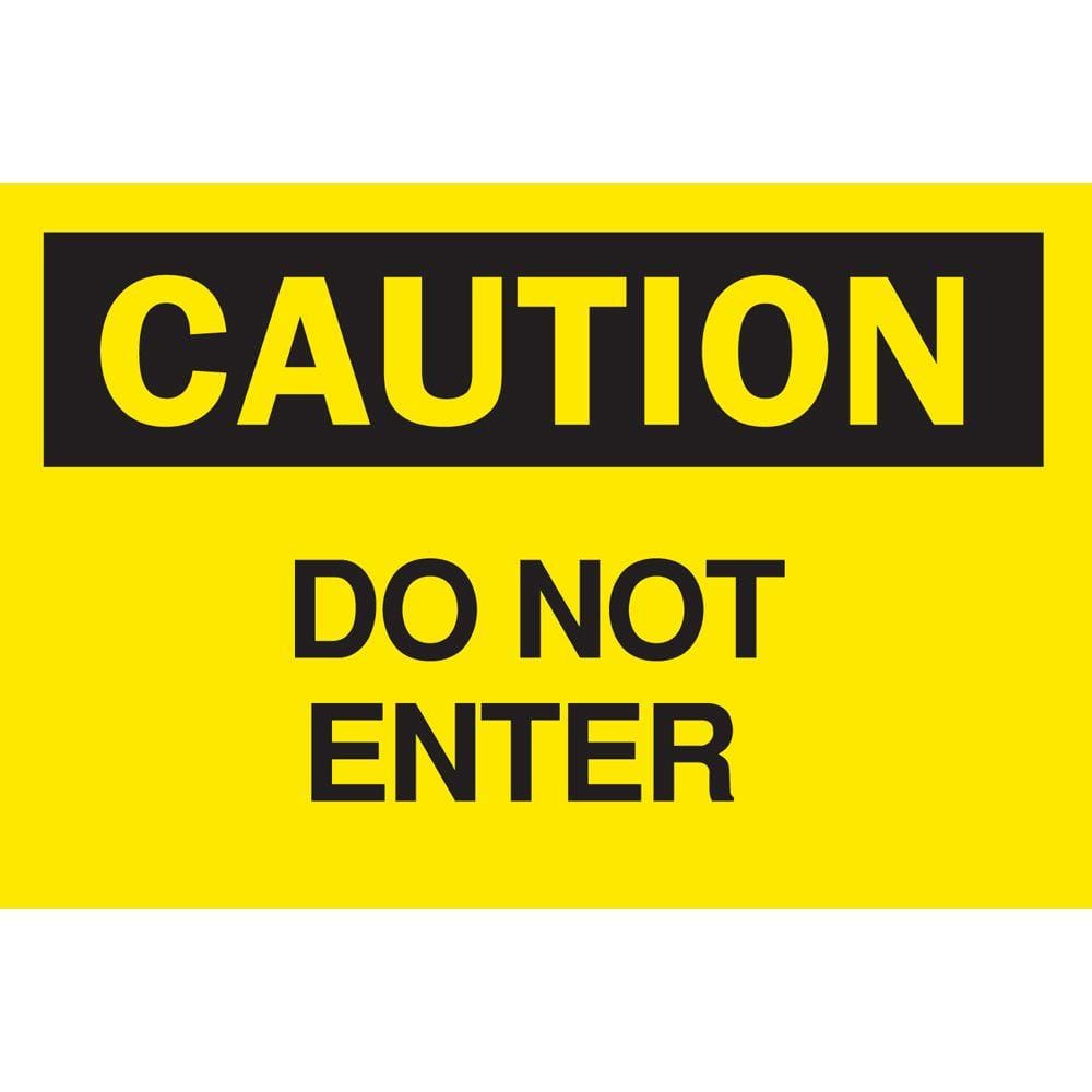 Caution Sign 10" x 14" OSHA Safety Sign Employees Only 