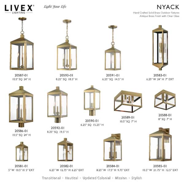Livex Lighting Antique Brass Heavy Duty Decorative Chain 56139-01 - The  Home Depot