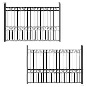 2-Panel Fence Kit - Paris Design - 8 ft. x 5 ft. Each Security Fence Panels Steel Fence Kit