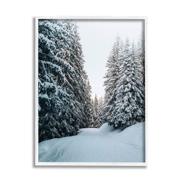 Snowy Ski Slopes by Incado 1 Piece Framed Graphic Print Nature Poster Art Print 20 in. x 16 in.