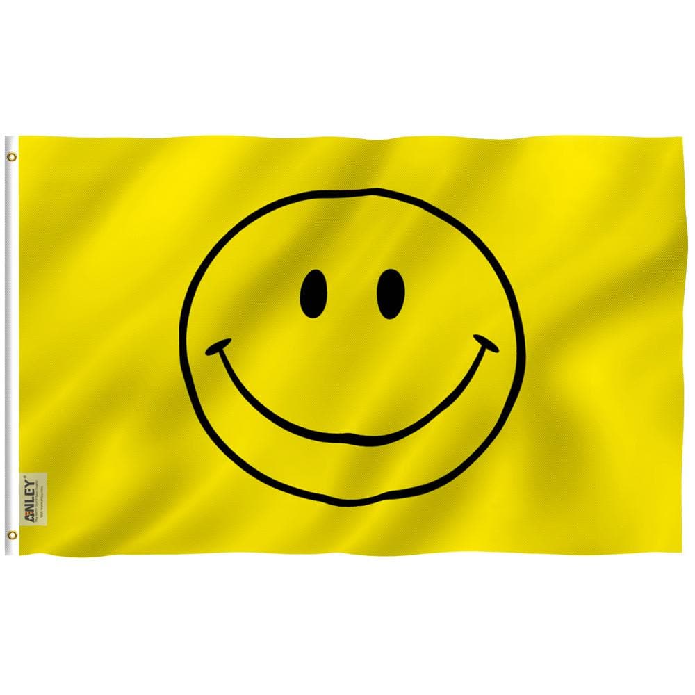 Happy Face Emoji Polyester Flag Choice of Sizes 