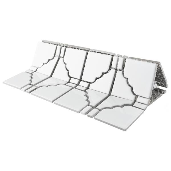 Merola Tile Osaka Glossy White 11-3/4 in. x 11-3/4 in. Porcelain