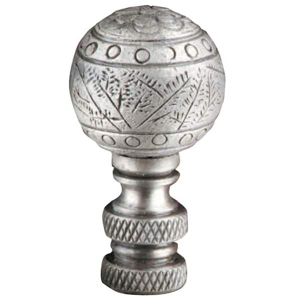 Mario Industries Antique Silver Etched Lamp Finial-DISCONTINUED