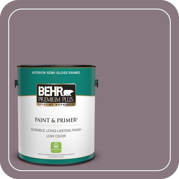 BEHR PREMIUM PLUS 1 gal. #ECC-18-3 Blooming Wisteria Semi-Gloss Enamel Low Odor Interior Paint & Primer