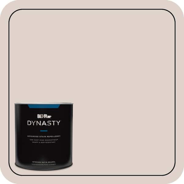 BEHR DYNASTY 1 qt. #MQ3-07 Vision of Light One-Coat Hide Satin Enamel Interior Stain-Blocking Paint and Primer