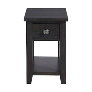 Kahlil 16 in. Presso 1-Drawer Wood Chairside Table with USB
