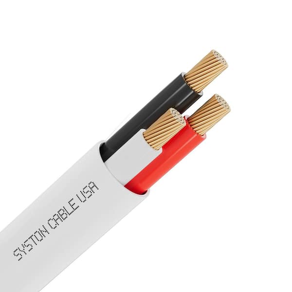 100 ft. 16/3 White CMP Stranded-Unshielded Bare Copper Security/Alarm/Control Wire Cable Highest Fire Rated UV Resistant