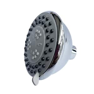 3-Spray Patterns with 1.75 GPM 3.94 in. Wall Mount Fixed Shower Head With High-Pressure in Chrome