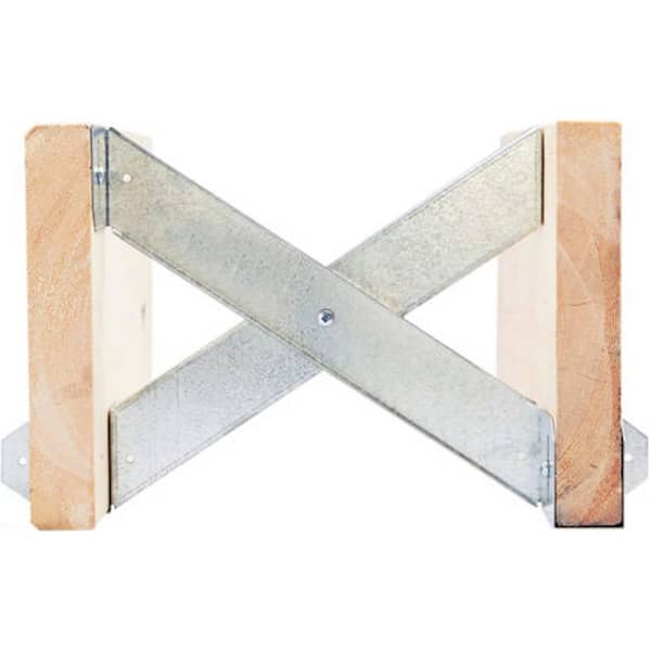 Unbranded Retrofit Dimensional Lumber Joist Hanger 2 in. x 8 in. x 16 in. 18-Gauge Galvanized Steel In Inches 16 in. On Centre