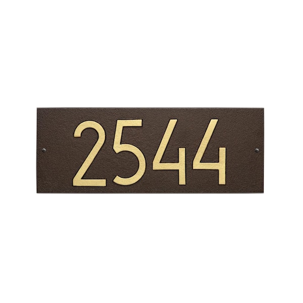 Whitehall Products Mid-Century Modern Rectangle Plaque, Standard Wall 1-Line