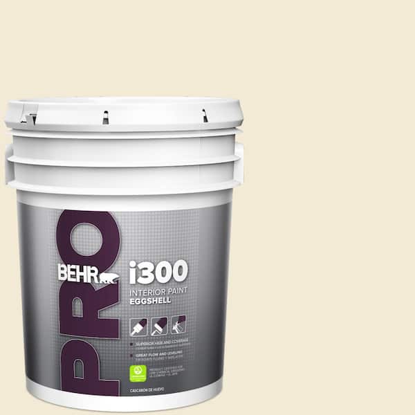 BEHR PRO 5 gal. #YL-W08 Yucca White Eggshell Interior Paint