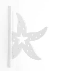 6 in. Paintable White PVC Decorative Indoor/Outdoor Starfish Hook