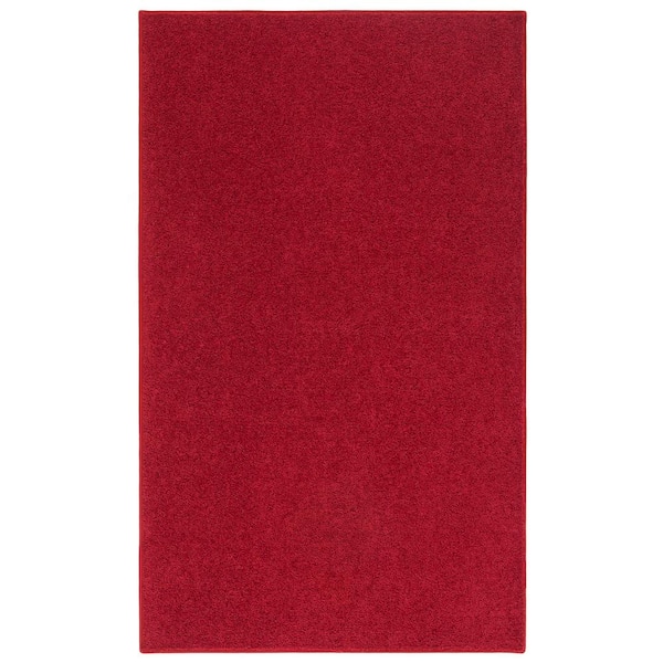 Nance Carpet and Rug OurSpace Red 7 ft. x 10 ft. Bright Area Rug