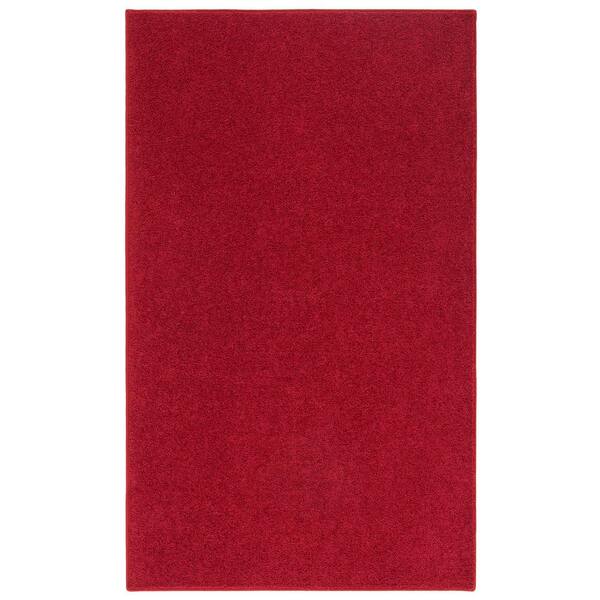 Nance Carpet and Rug OurSpace Red 5 ft. x 7 ft. Bright Area Rug