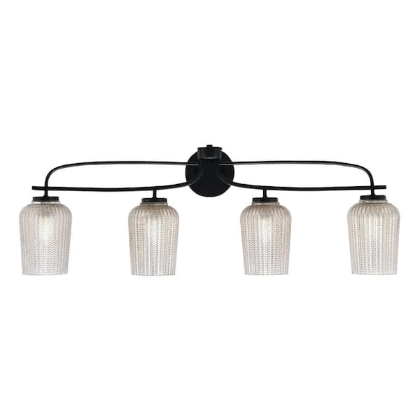 Unbranded Olympia 36.75 in. 4-Light Matte Black Vanity Light