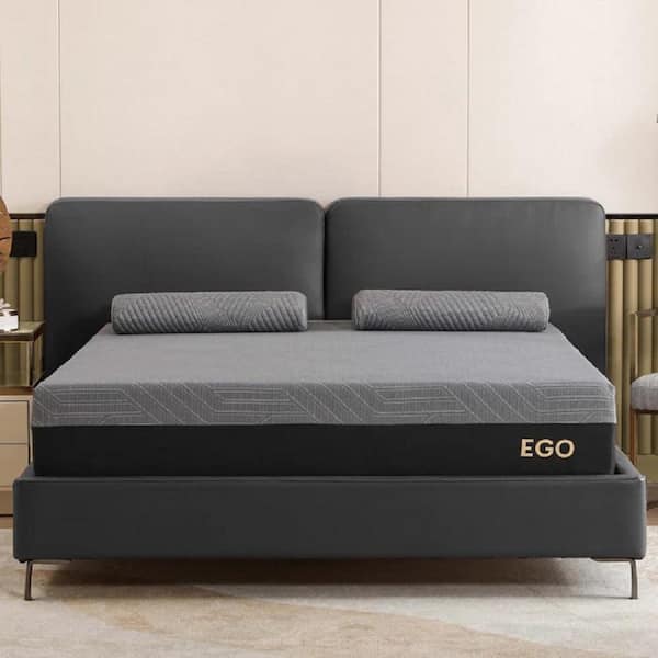 MLILY Ego Black Twin XL Medium Copper Gel Memory Foam 10 In. Bed-in-a ...