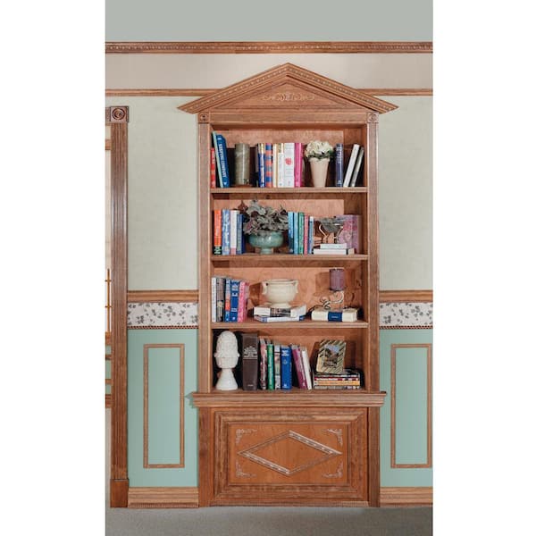 HOUSE OF FARA 7/16 in. x 2-1/4 in. x 7 ft. Oak Fluted Casing Chestnut Stain Moulding