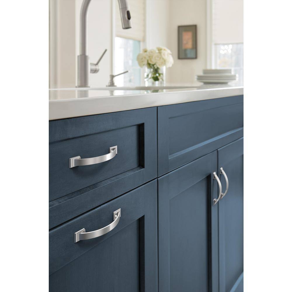 Polished Chrome 3-3/4 inch Center-to-Center Arch Cabinet Pull